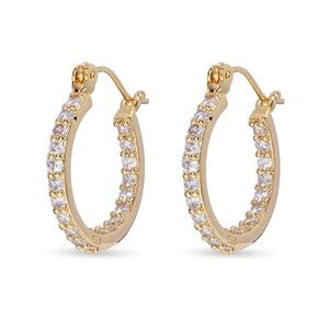 Crystal Haze Mini Serena Hoops - Clear